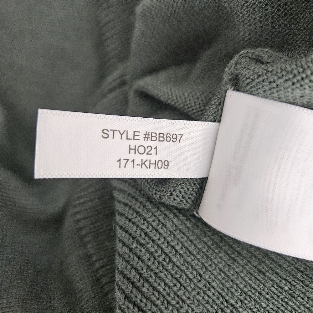 J.CREW Wool Knit Pullover Sweater Green 1/4 Zip Mock Long Sleeve Medium - Picture 7 of 7